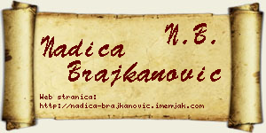 Nadica Brajkanović vizit kartica